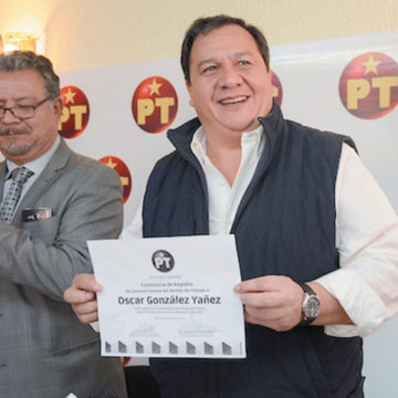 Se registra Óscar González como precandidato del PT a la gubernatura de Edoméx