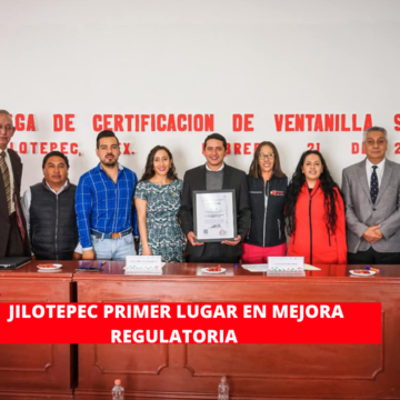 Jilotepec obtiene el primer lugar a nivel estatal en Mejora Regulatoria