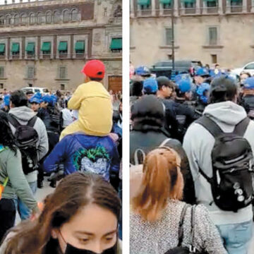 Enfrentamiento de policías con ambulantes dejó cinco policías heridos en el Zócalo