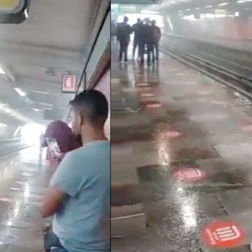 “Aguacero” dentro de la Línea 9 del Metro