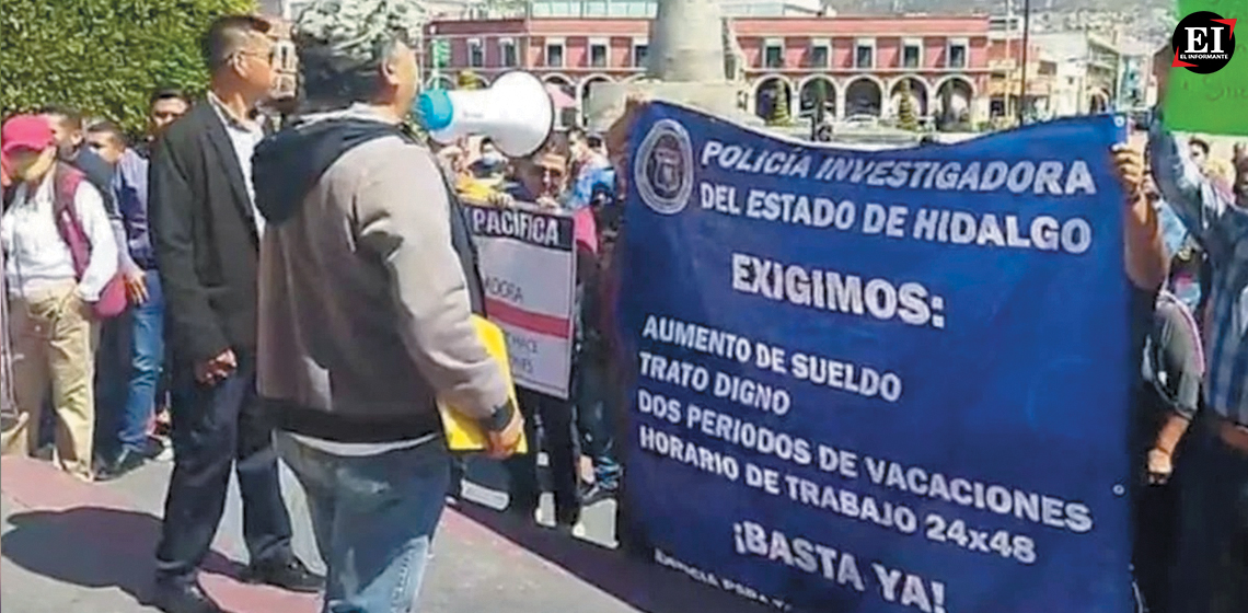 Empleados de la Procuraduría de Hidalgo exigen aumento salarial y prestaciones