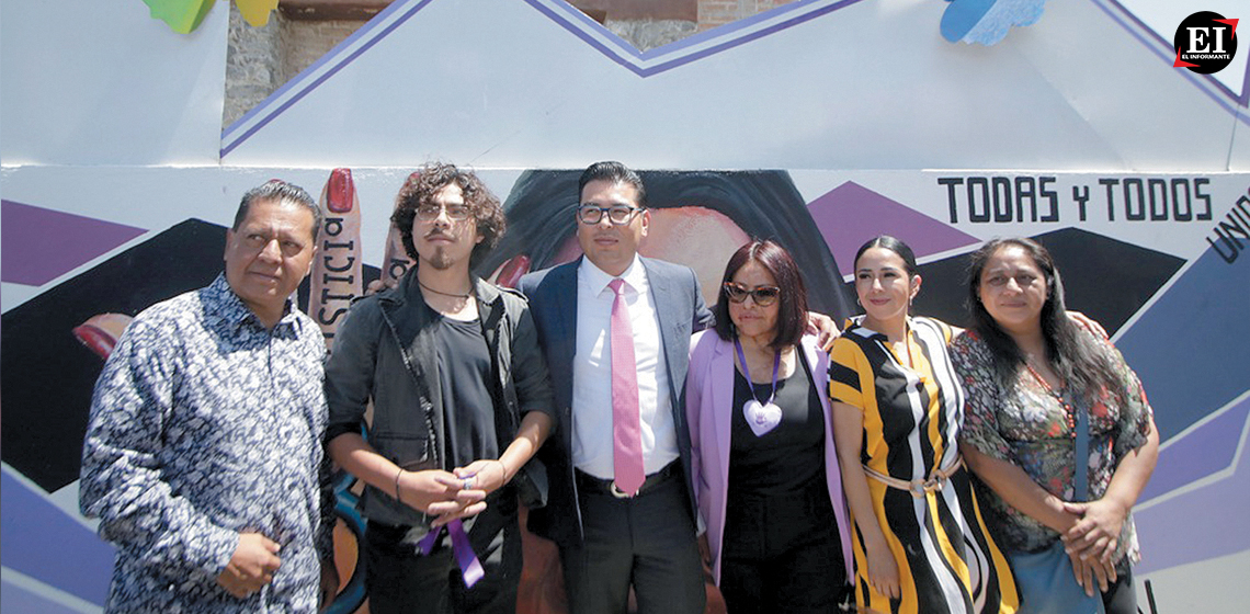 Inauguran mural contra la violencia ácida en Puebla