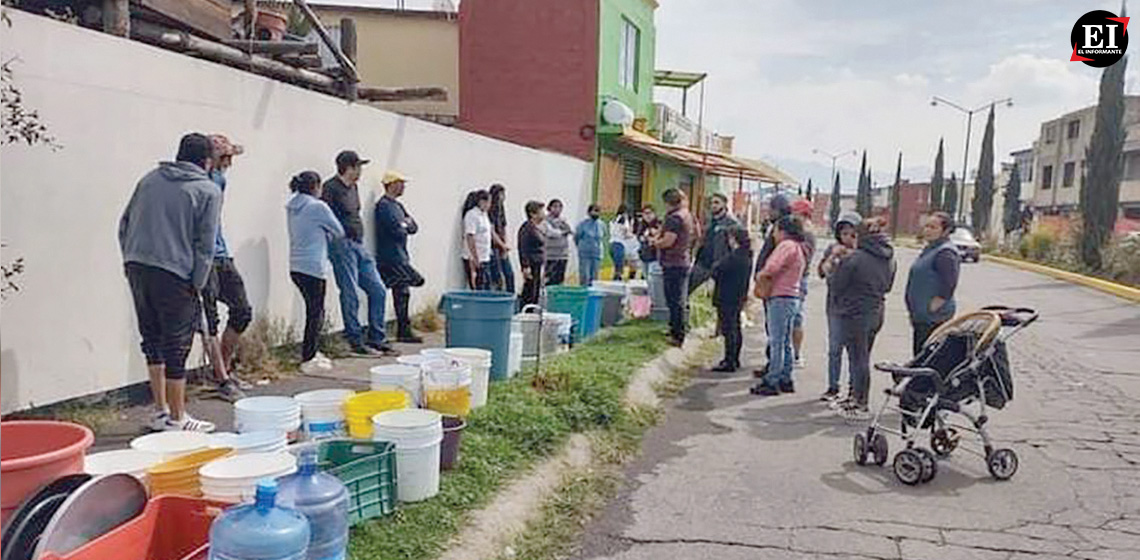 Vecinos de Temoaya llevan 3 semanas sin contar con agua
