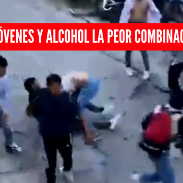 #Video / Se les pasaron los tragos!! Jóvenes protagonizan pelea campal en Almoloya