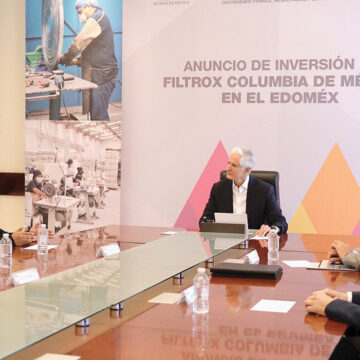 Anuncia Alfredo del Mazo inversión de Filtrox para fortalecer su planta de Tlalnepantla