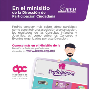 Con micrositio, IEEM promueve la participación ciudadana