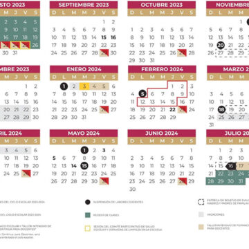 Definido el calendario escolar para el ciclo 2023-2024