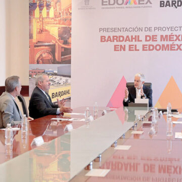 Presenta Alfredo Del Mazo proyecto de mejora integral a la planta de Bardahl en Toluca