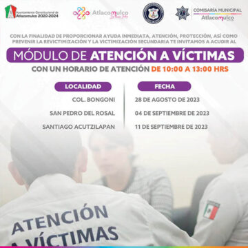 Buscan Módulos de Atención a Víctimas en Atlacomulco brindar apoyo y protección a la ciudadanía