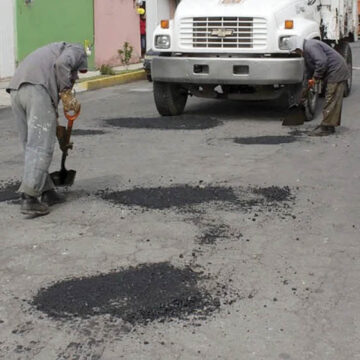 Más del 50% de baches en Metepec fueron tapados