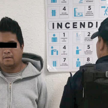 Por su participación en el delito de robo con violencia a transporte público, policía estatal detiene a un individuo