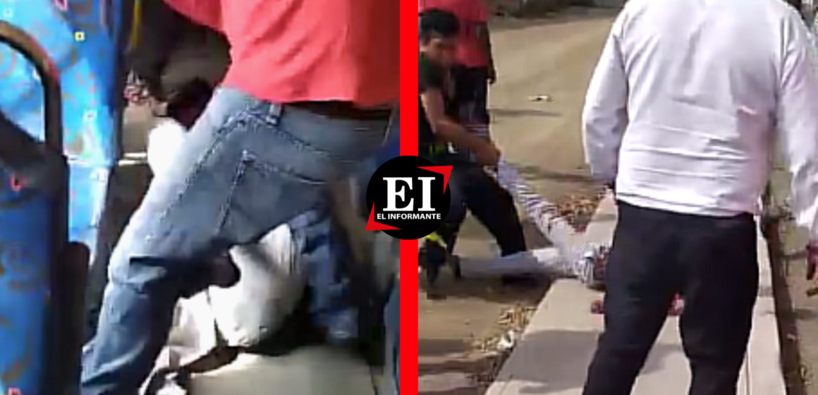 #VIDEO | PRESUNTO ASALTANTE ES GOLPEADO POR SUS VÍCTIMAS EN EL EDOMEX