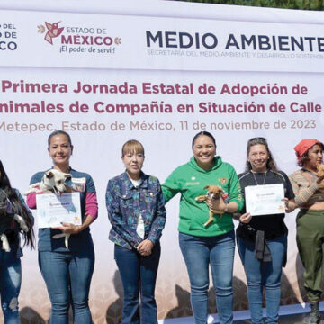 Realiza Gobierno del Edoméx “Primera Jornada Estatal de Adopción de Animales de Compañía en Situación de Calle”