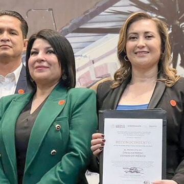 Zinacantepec recibe reconocimiento por su desempeño municipal y buenas prácticas