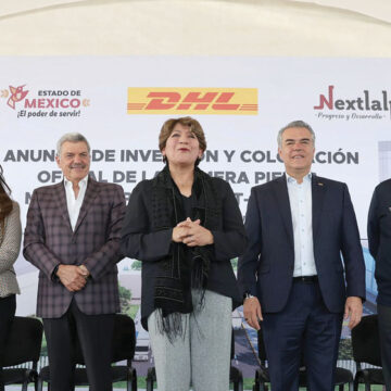 Colocan en Nextlalpan primera piedra del mega campus DHL