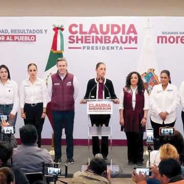 Sheinbaum asegura en Tamaulipas que ella no fue decidida por dedazo