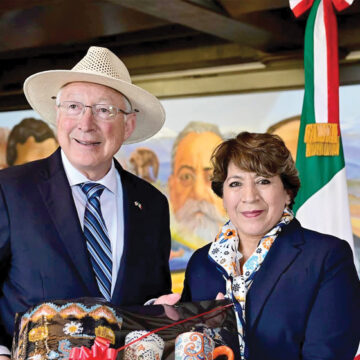 Se reúne gobernadora Delfina Gómez con el embajador de Estados Unidos en México