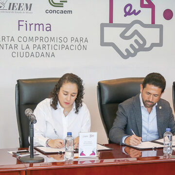 Firman IEEM y Concaem carta para promover participación ciudadana en la elección 2024