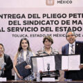 Entrega SMSEM Pliegos Petitorios a la gobernadora Delfina Gómez
