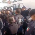 Policías de Temoaya se manifiestan y exigen aumento salarial y equipamiento