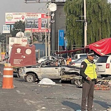 Accidente en la México-Toluca; dos personas muertas y cuatro lesionadas