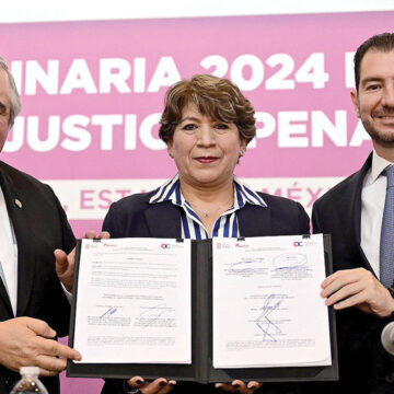 Gobernadora firma acuerdos para mejorar el Sistema de Justicia Penal en el Edoméx