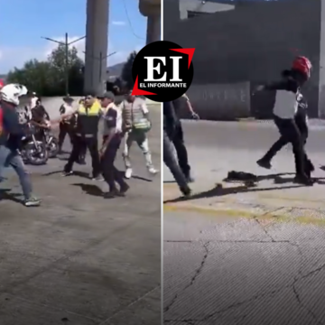 MOTOCICLISTAS GOLPEAN A ELEMENTOS DE LA GUARDIA NACIONAL