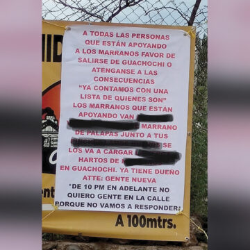 Por narcomantas, aplican “toque de queda” en Guachochi, Chihuahua