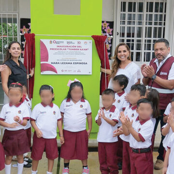 Mara Lezama inauguró el edificio de preescolar en escuela “Tumben Ka’an” en Cancún