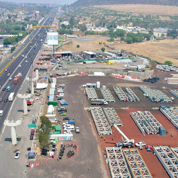 Supervisa Delfina Gómez obras del trolebús Santa Martha-Chalco