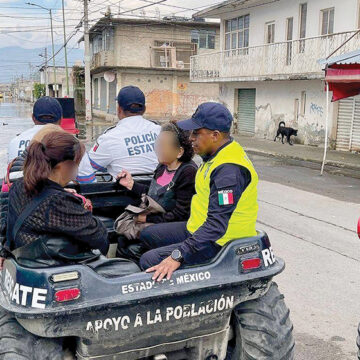 Vigila SSEM zona afectada en Chalco, ayudando con labores