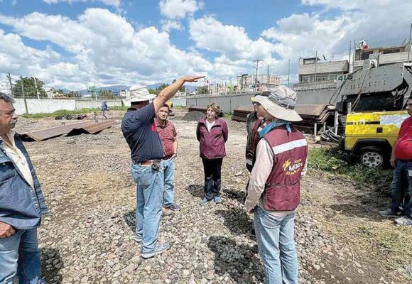 Supervisa Delfina Gómez el avance de las obras en Chalco