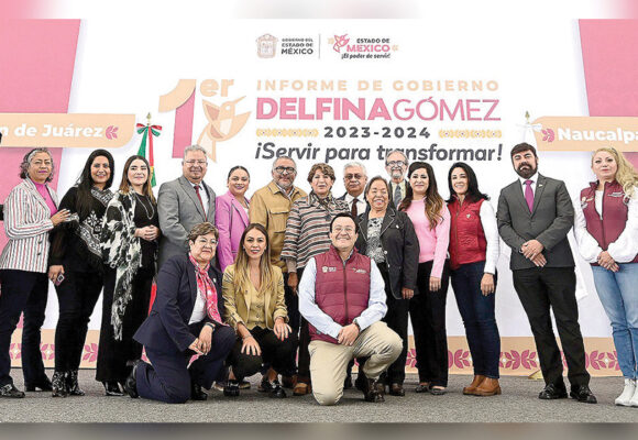 Presenta Delfina Gómez su Primer Informe Regional en Naucalpan