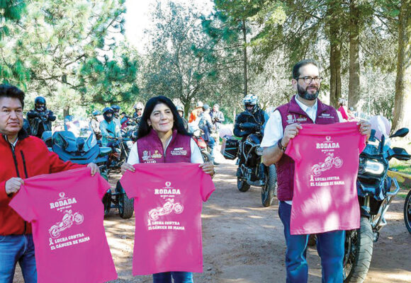 Se llevó a cabo una Rodada Rosa en Edoméx conmemorando la lucha contra el cáncer de mama