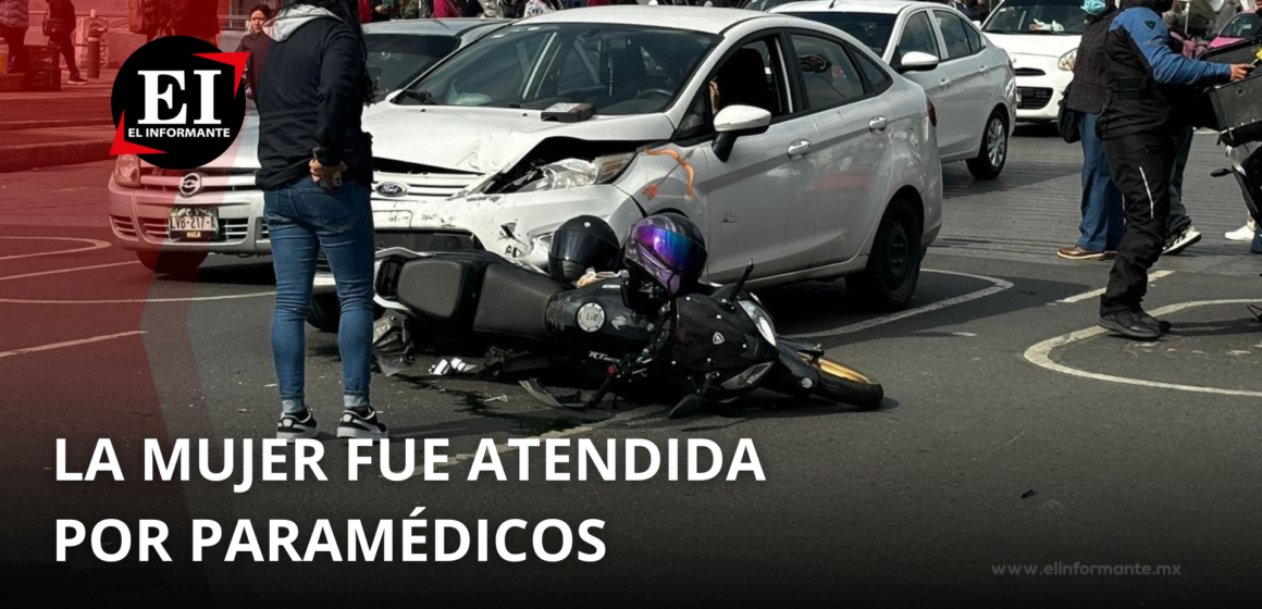 ATROPELLAN A UNA MUJER MOTOCICLISTA EN EJE 1 NORTE