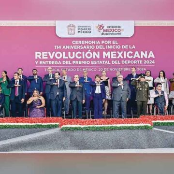 Encabeza Delfina Gómez Ceremonia Conmemorativa por el 114 Aniversario del Inicio de la Revolución Mexicana